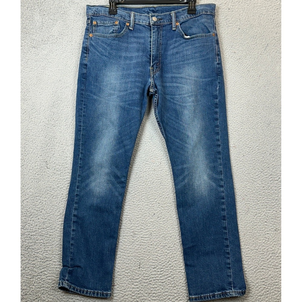 Levis 511 Jeans Mens 36X29 Slim Fit Blue Distressed Stretch 5-Pocket Denim EUC